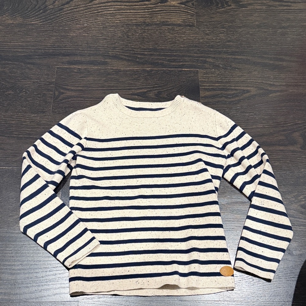H&M Cream and Navy Knit Sweater